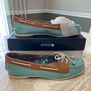 Speedy Top-Sider - Audrey Aqua Patent/Cognac